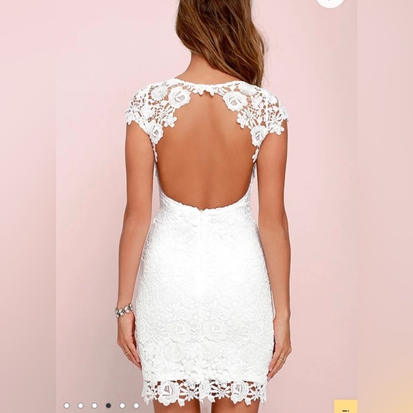 Lulus Hidden Talent Backless Ivory Lace Dress - Picture 4 of 13